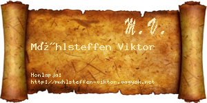 Mühlsteffen Viktor névjegykártya