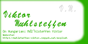 viktor muhlsteffen business card